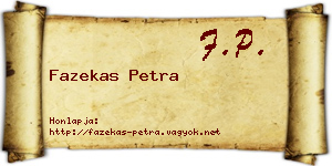 Fazekas Petra névjegykártya